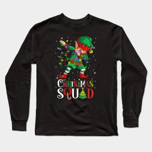 Christmas Squad Funny Xmas Dabbing ELF Squad Boys Men Xmas Family Matching Long Sleeve T-Shirt